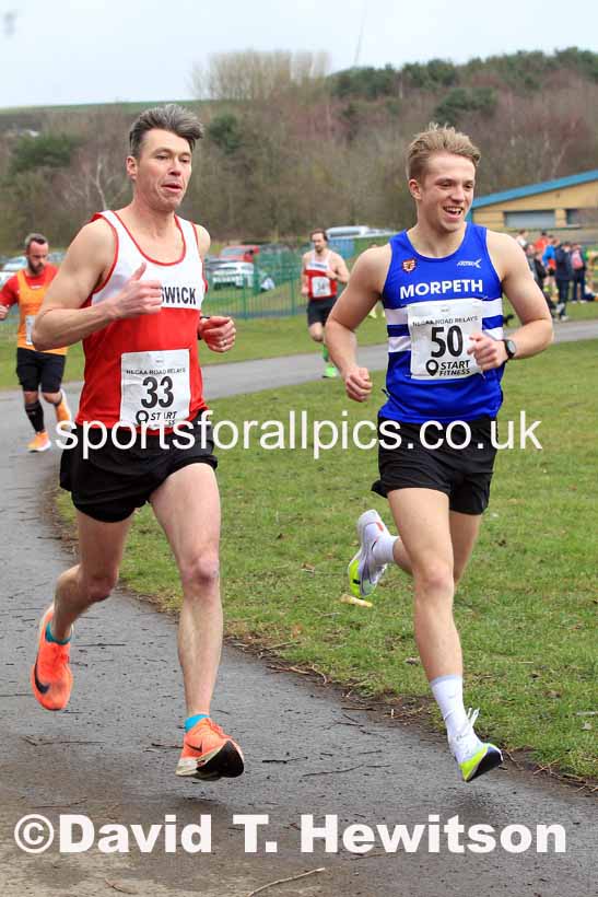 Senior Men and Veterans (Over 40s), 2023 NECAA Royal Signals Relays, Hetton le Hole, County Durham. Photo: David T. Hewitson/Sports for All Pics